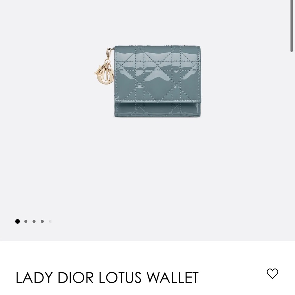 Lady Dior Wallet - Cloud Blue